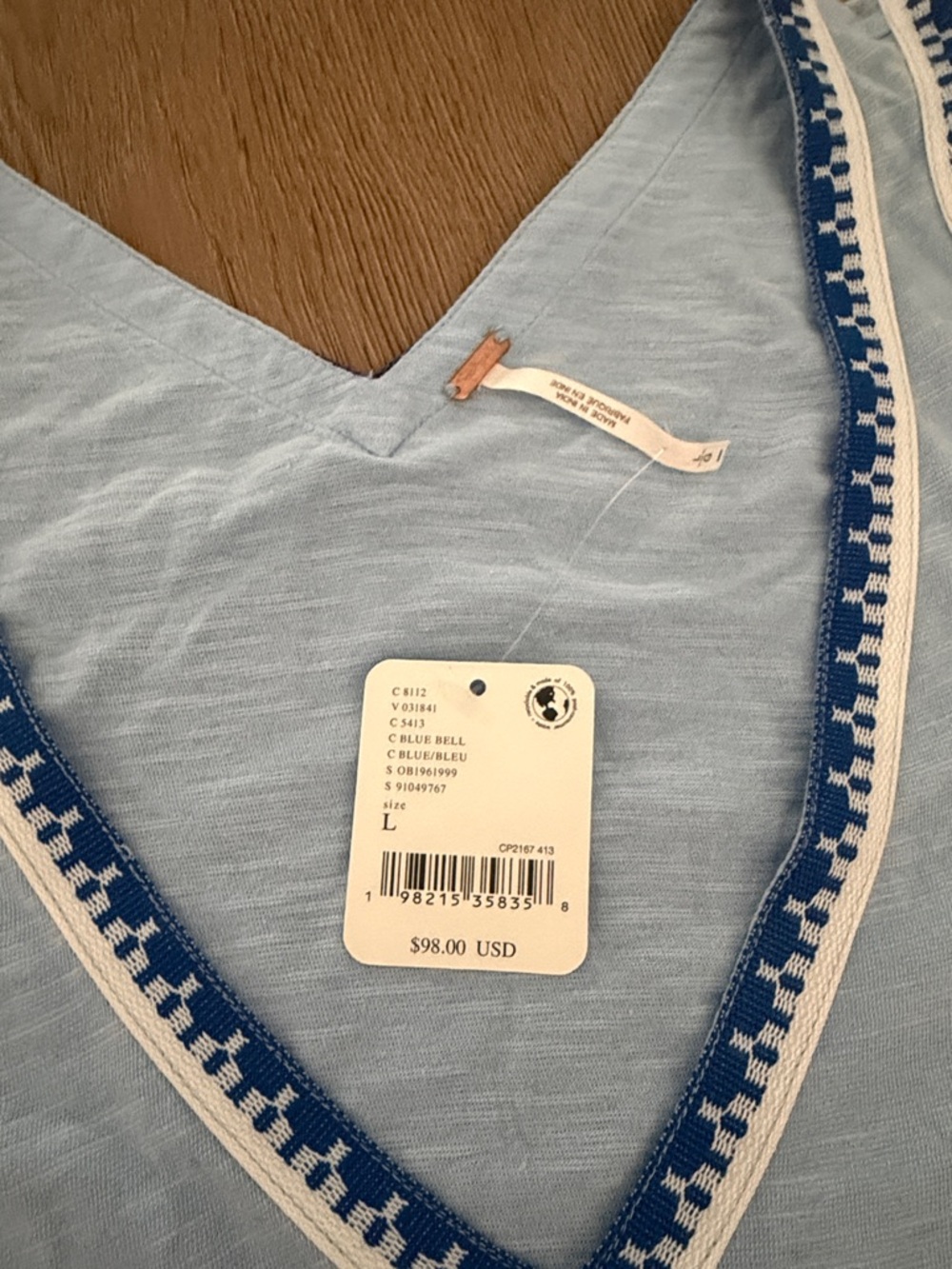 Free People Madden Embroidered Top NWT - Picture 6 of 9